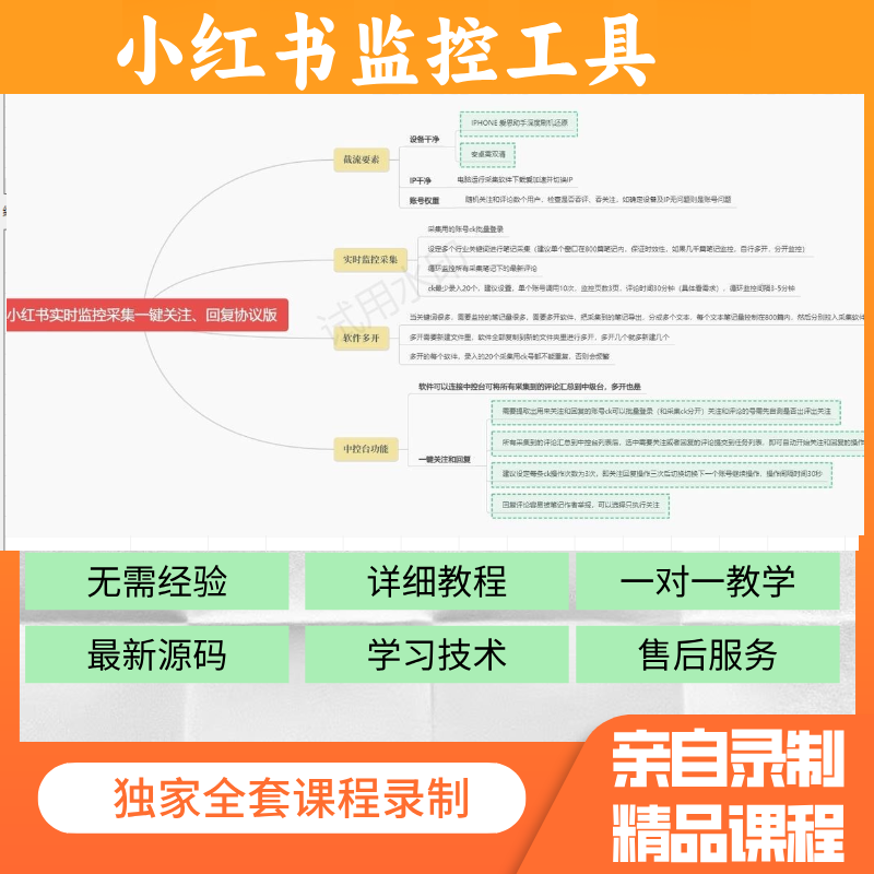 小红书监控工具软件一个月（会员低价2折）-满地金自学网创